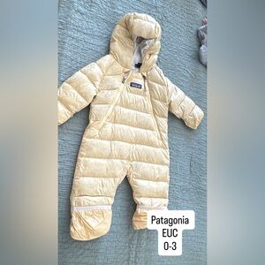 Patagonia Cream-Colored Infant Puffer Bunting